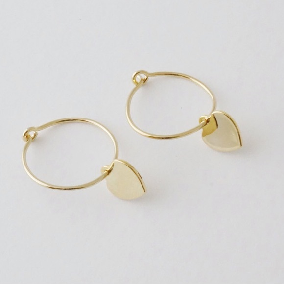 Gold Hoop Earrings with Charms | 14K Gold Filled - Picture 4 of 8